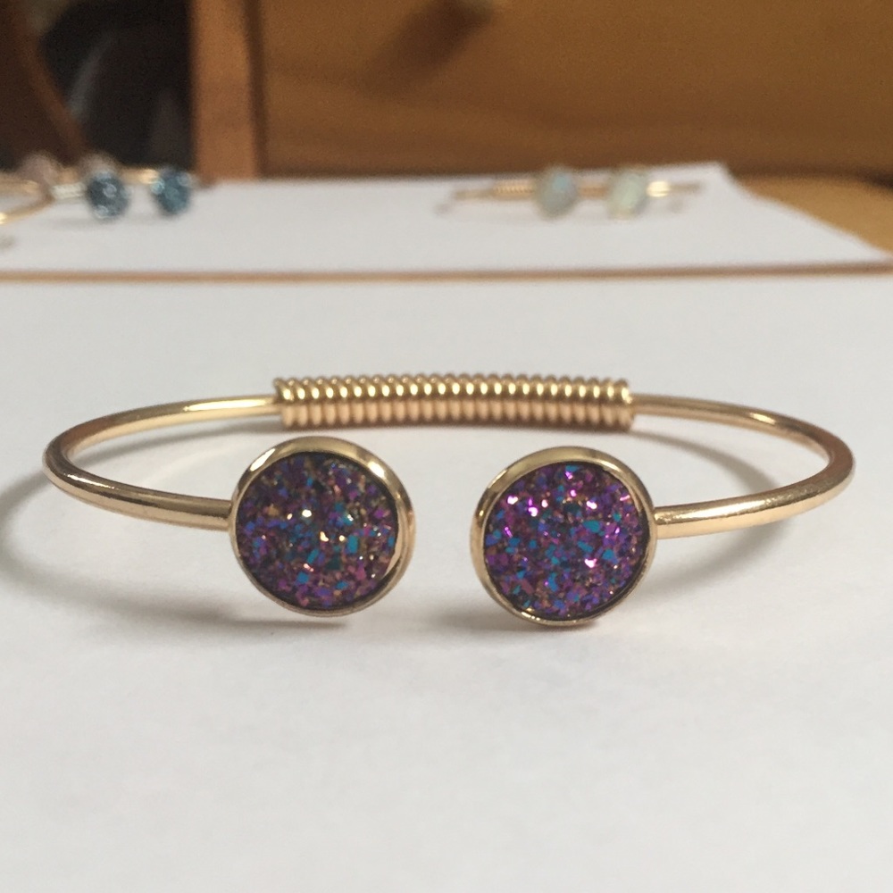 Purple gold bracelet
